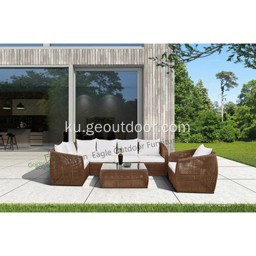Set Outdoor Wonderful Wicker Sofa Set